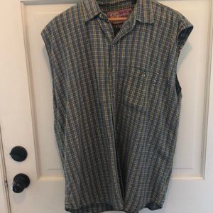 🍂Vintage promised land sz xl plaid sleeveless top